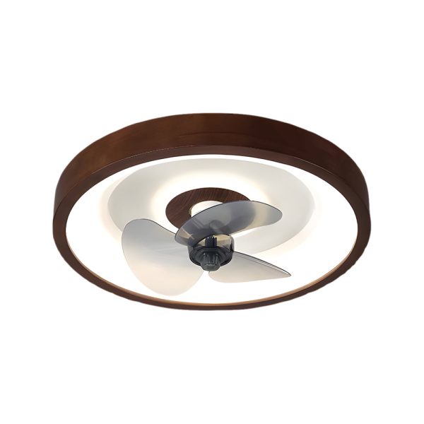 19.7-in Walnut 6-Speed Flush Mount Ceiling Fans With LED Light and Remote - Image 7