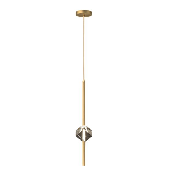 Modern 1-Light Copper Single Crystal Pendant Light with 3-Step Dimming LED - Image 8