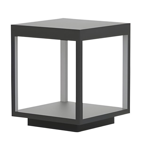 Modern Open Frame Square LED Solar Pier-Mounted Outdoor Post Light - Image 8