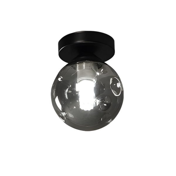 Nordic Corridor Glass Ceiling Light Fixture with Amber/Smoky Shades - Image 9