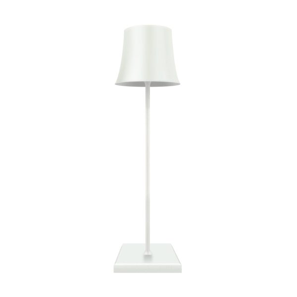 15 Inch Cordless Modern Cool Hue Metal Table Lamp Black/White - Image 8