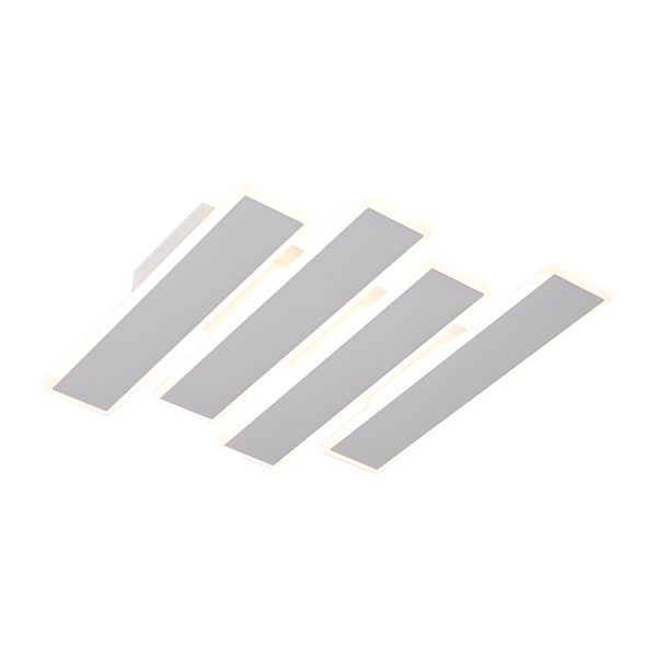 4/6-Lights White Metal Line Dimmable LED Ceiling Light - Image 7