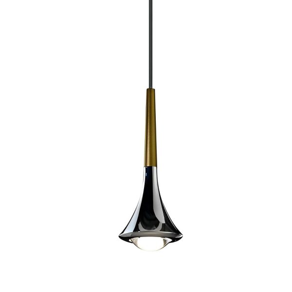 1-Light Water Drop Metal LED Nordic Staircase Pendant Lights Small Chandelier - Image 10