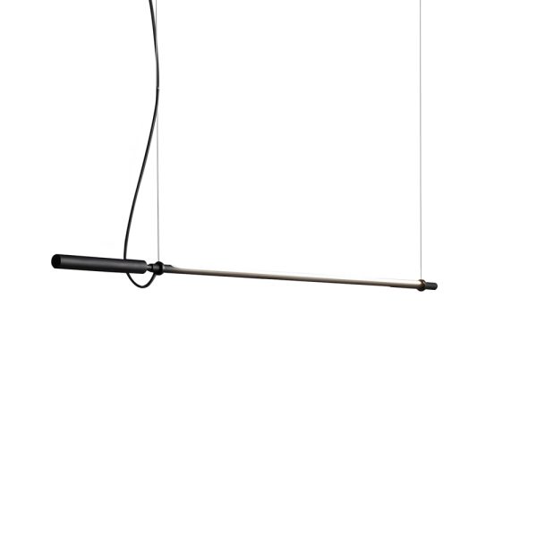 47.2-in Minimalist Black Acrylic Linear LED Pendant Light - Image 5