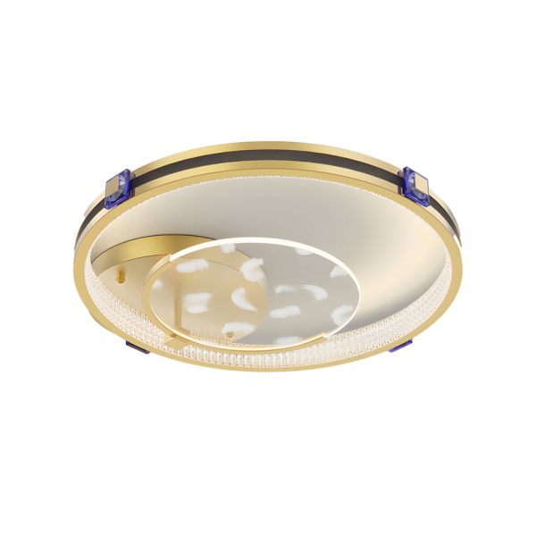 Round Acrylic Feathers Three Step Dimming LED Modern Ceiling Light Fixture - Image 6
