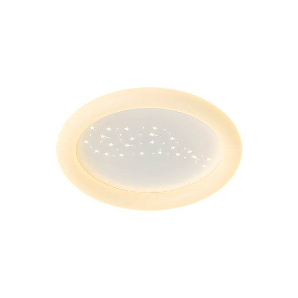 Square Round Three Step Dimming LED Milky White Modern Ceiling Light Fixture - Image 6