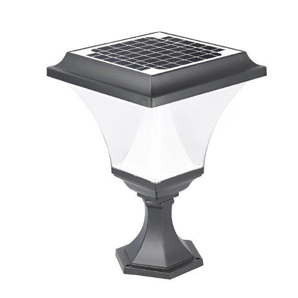 Creative Square LED Waterproof Black Retro Solar Fence Post Lights - Image 6