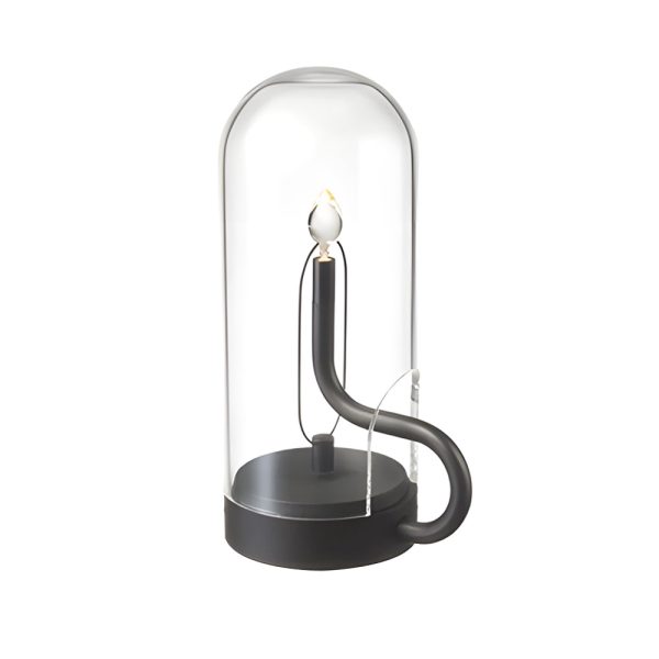 Glass Dome HYMN Accent Table Lamp - LED Candle - Image 8