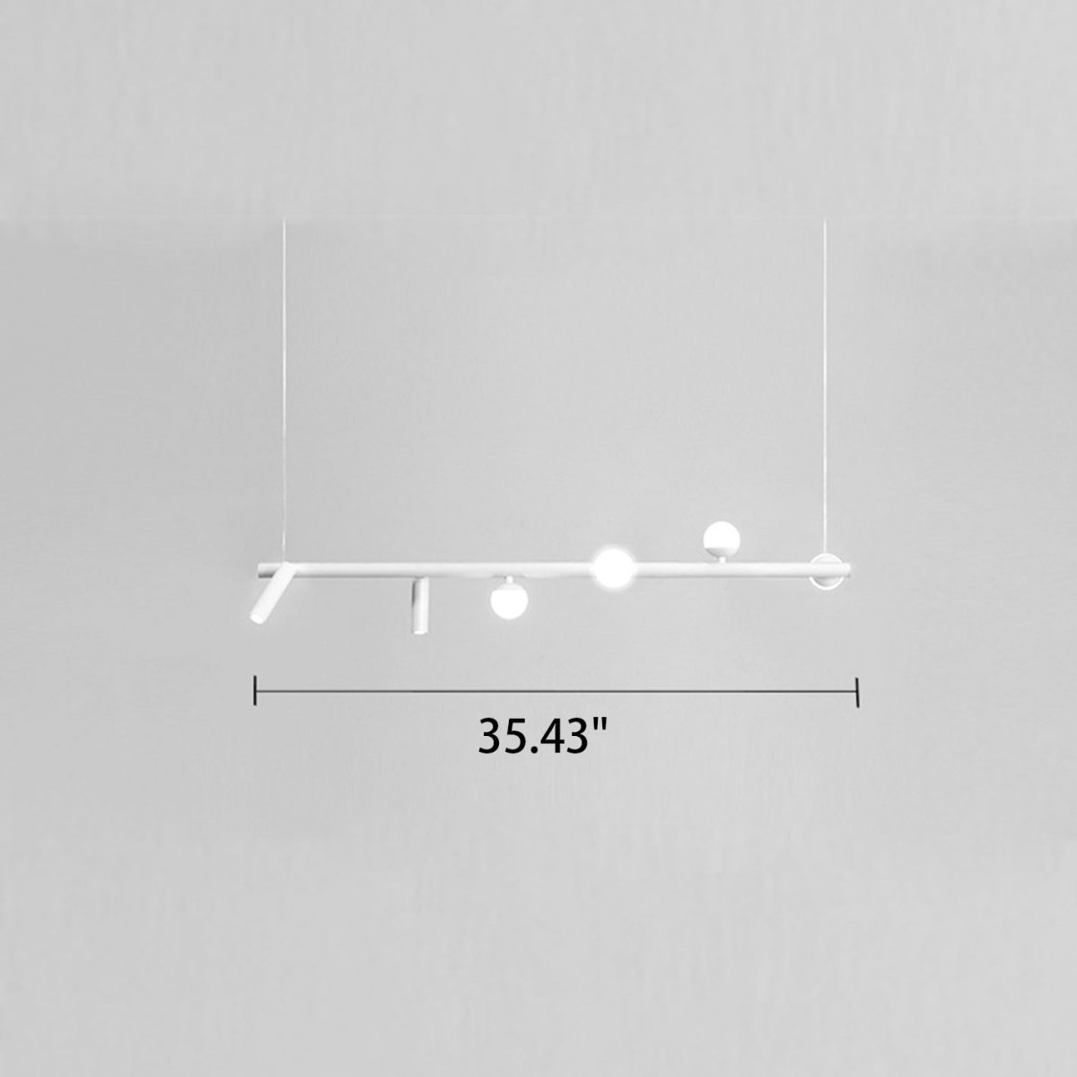 Minimalist  Island Light Linear 6/7 Light Acrylic Iron LED Chandelier - Image 11