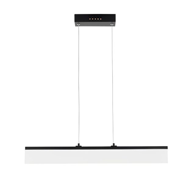 Minimalist Linear Strip Stepless Dimming LED Black Modern Chandelier - Image 9