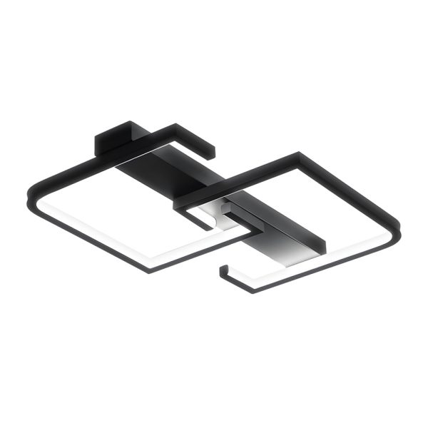 Simple Lines Square Frame 3 Step Dimming LED Black Modern Ceiling Lights - Image 8