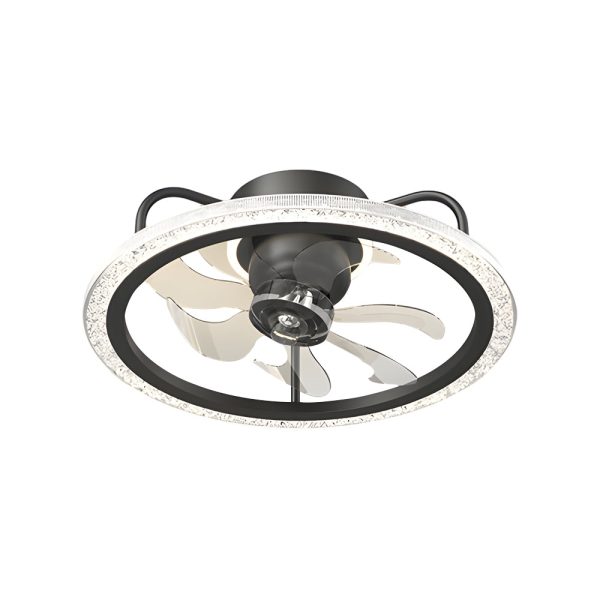 Creative 360?? Shake Head Round 3 Step Dimming Modern Ceiling Fans with Light - Image 6