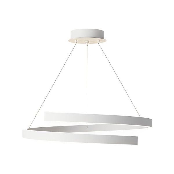 Rotating Ring Creative Three Step Dimming LED White Nordic Chandelier - Image 7