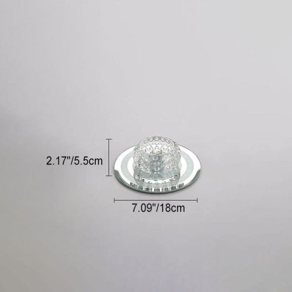 Minimalist Light Luxury Crystal Round Spotlight LED Flush Mount Ceiling Light - Image 13