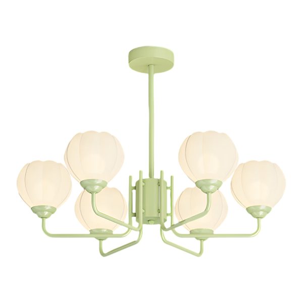 6 Flowers Round Bell Orchid Three Step Dimming Modern Hanging Lights Fixture - Image 6