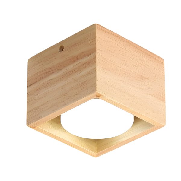 1/2/4-Light Square Wood Cube Spotlight LED Flush Mount Light - Image 5
