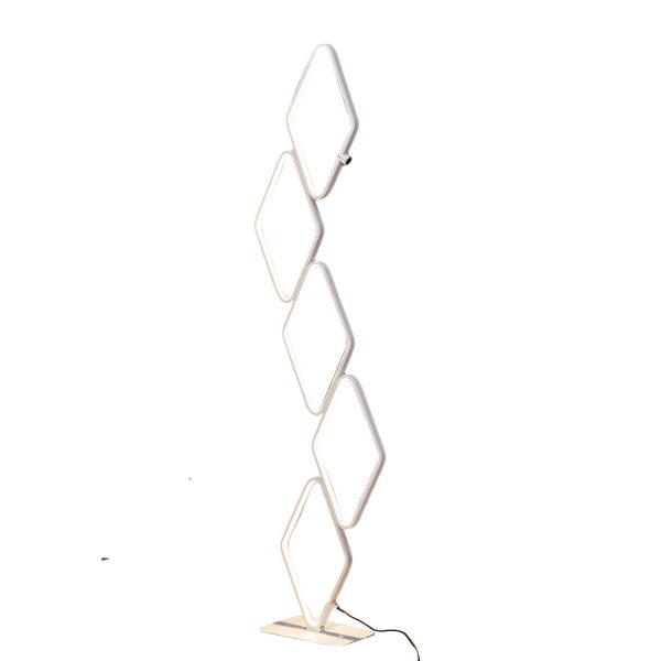 Modern Metal Square Stacked LED Floor Lamp - Image 4