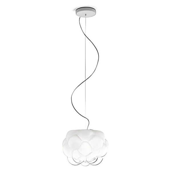 Creative Round Glass Clouds Shaped LED White Modern Chandelier Pendant Light - Image 6