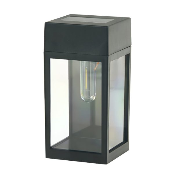 Rectangular Glass LED Waterproof Light-controlled Solar Wall Lamp - Image 6