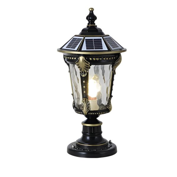 Dual Purpose Waterproof Aluminum Retro Solar Fence Post Lights with Remote - Image 8