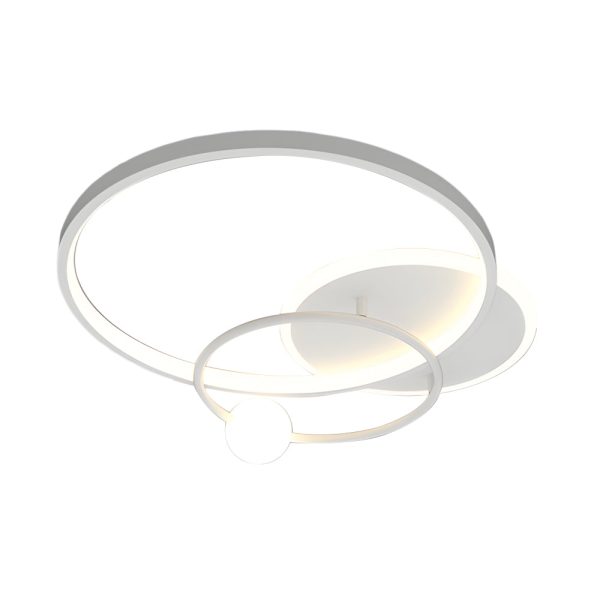 Multi-circle LED Flush Ceiling Light - Gold/Balck/White - Image 7