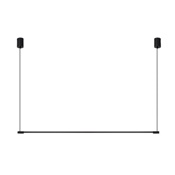 Minimalist Long Strip LED Stepless Dimming Black Nordic Chandelier Light - Image 10