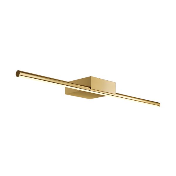 Brushed Brass Linear LED Vanity Light with Slim Cylinder Design for Bathrooms - Image 7