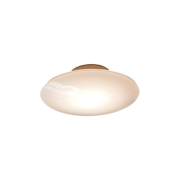 Modern White Glass LED Flush Mount Ceiling Lamp for Bedroom - Minimalist Style - Image 7