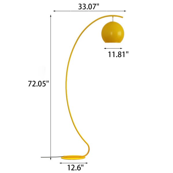 Nordic Minimalist Curved Line Dome 1-Light Standing Floor Lamp - Image 5