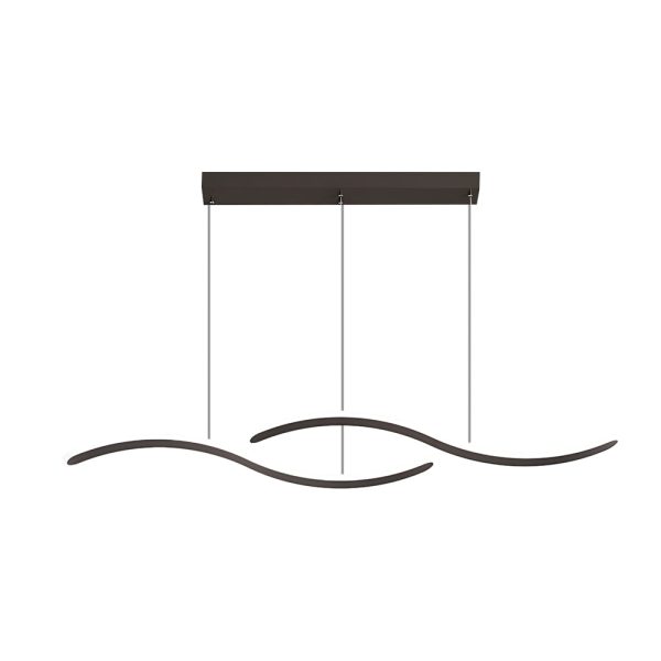 2-Wavy Line LED Dining Room Pendant Light - 3-Step Dimming - Image 8
