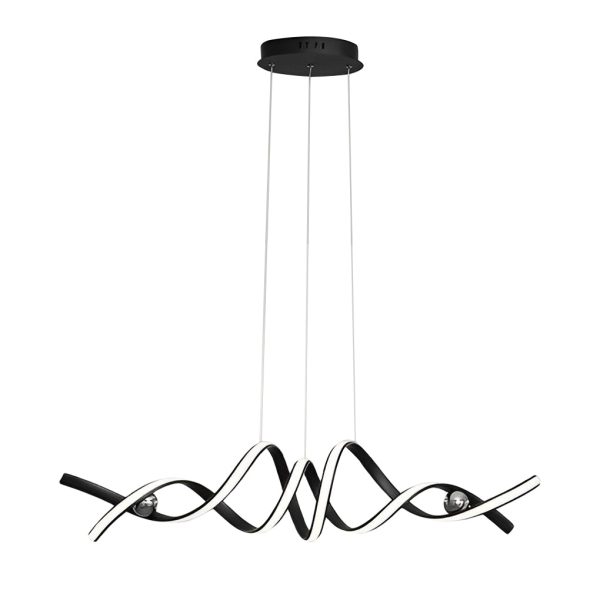 Wave Strip Twisted Creative Stepless Dimming LED Nordic Chandelier Light - Image 9