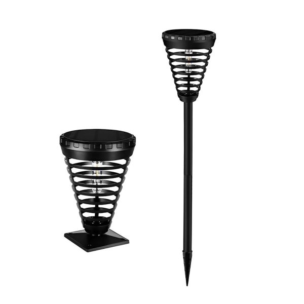 Open Multi-Ring Cone Shape Solar LED Garden Pathway Lights - Image 6