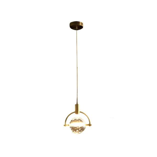 Round Semicircle Crystal Ball Ins LED Creative Modern Hanging Lights Fixture - Image 9