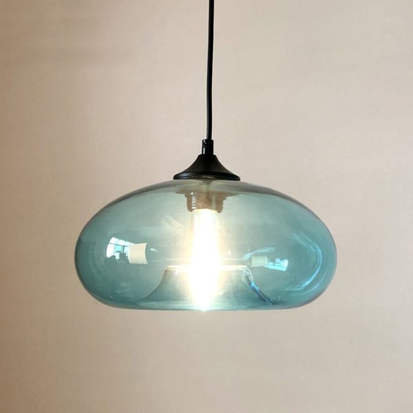 Creative Colored Glass Oval 1-Light Pendant Light - Image 17