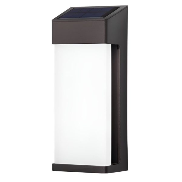 2 Pcs Rectangular LED Light-controlled Waterproof Outdoor Solar Sconce Lighting - Image 8