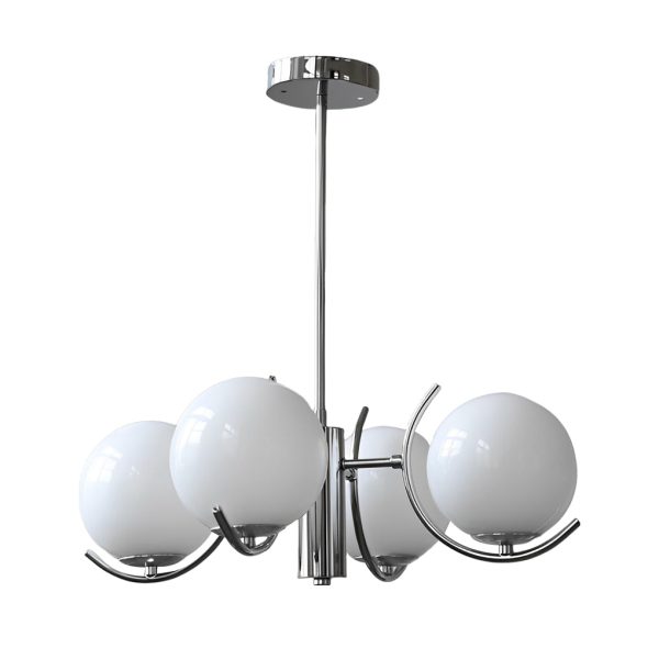 4/5 Lights Glass Globe Ball Electroplating Iron Nordic Chandelier Light - Image 12