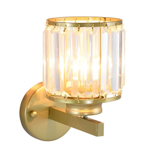Creative Round Crystal Glass Postmodern Wall Lamp Plug in Wall Sconce Lighting - Image 9