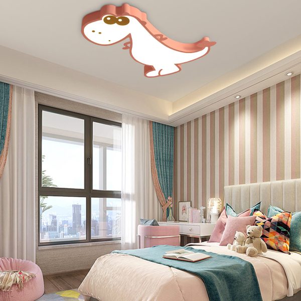 Cartoon Dinosaur Design LED Dimmable Nordic Flush Mount Ceiling Lights - Image 4