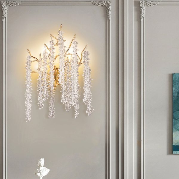 Modern Light Luxury Tree Branch Crystal 3-Light Wall Sconce Lamp - Image 23