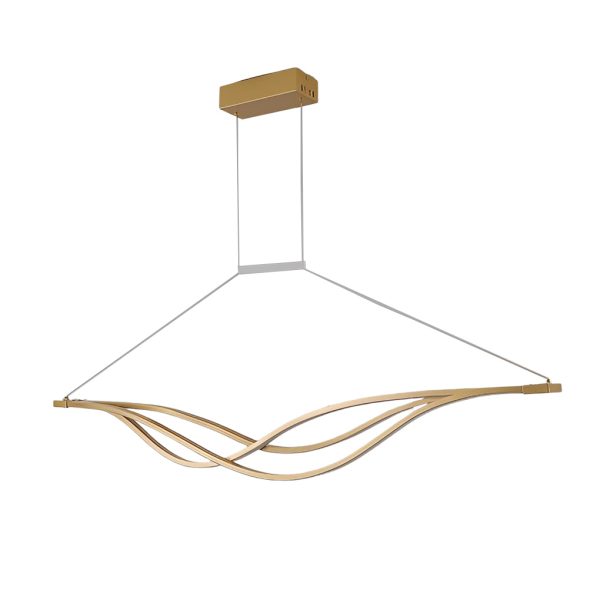 Long Waves Lines Stepless Dimming with Remote Nordic Chandelier Light - Image 2