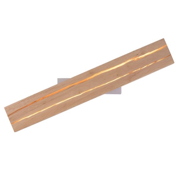 Adjustable Rectangular Wood Three Step Dimming LED Modern Wall Lamp - Image 6