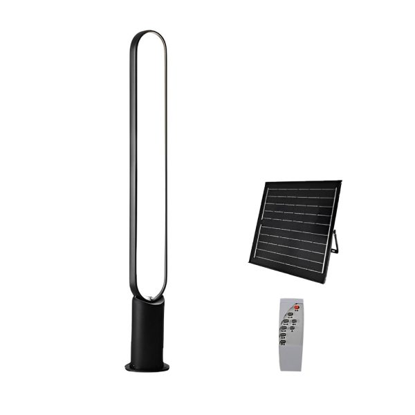 Waterproof Long Strip Aluminum LED Black Modern Solar Pathway Lights - Image 8