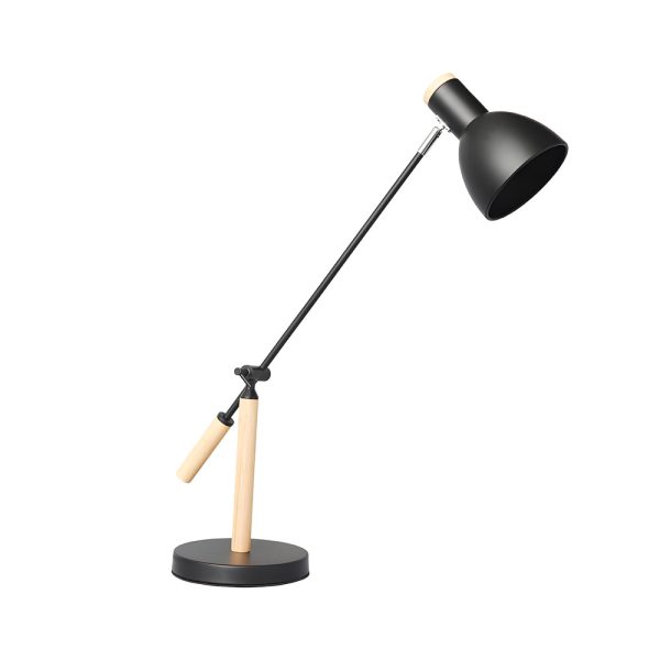 Adjustable Rotatable Wood and Metal Reading Desk Lamp for Modern Spaces - Image 7