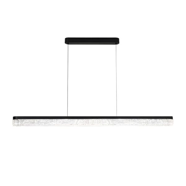 1 Light 47.24-In Island Light Dimmable Black Linear Pendant Light - Image 7