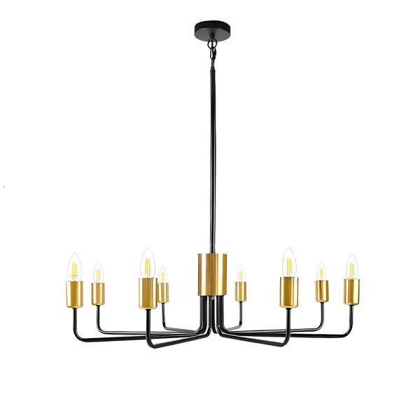 8 Lights Iron Farmhouse Creative American Style Chandelier Ceiling Light Fixture - Image 5