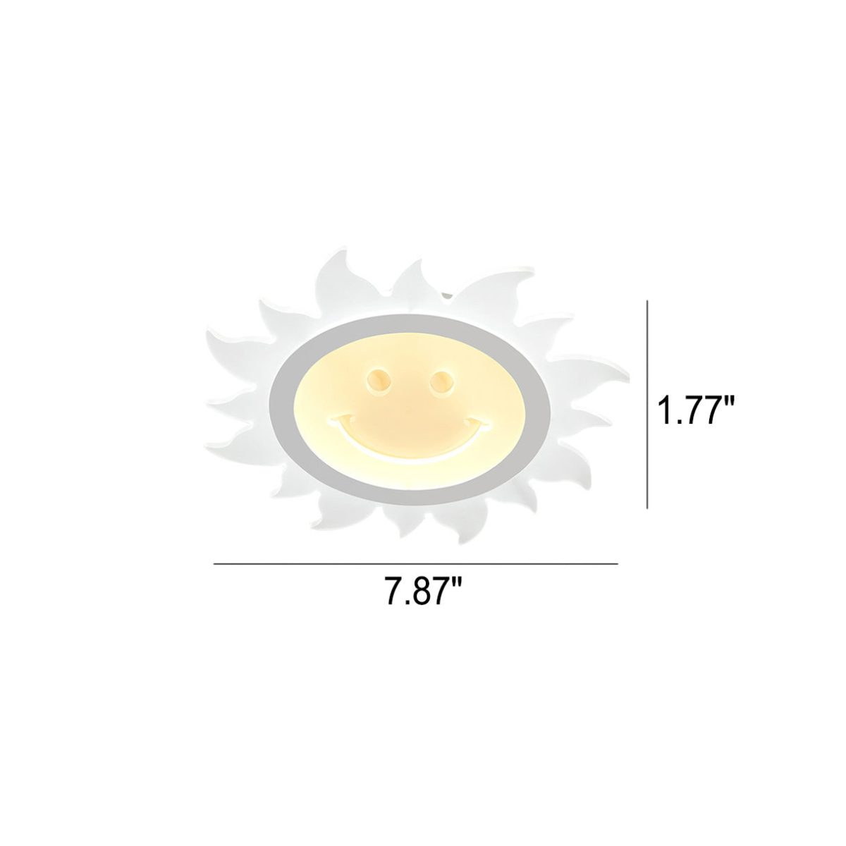 Creative Cartoon Smiley Sun LED Flush Mount Ceiling Light - Image 6