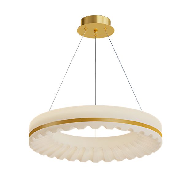 Simple Circle Clouds Ring Three Step Dimming LED Modern Chandelier - Image 5