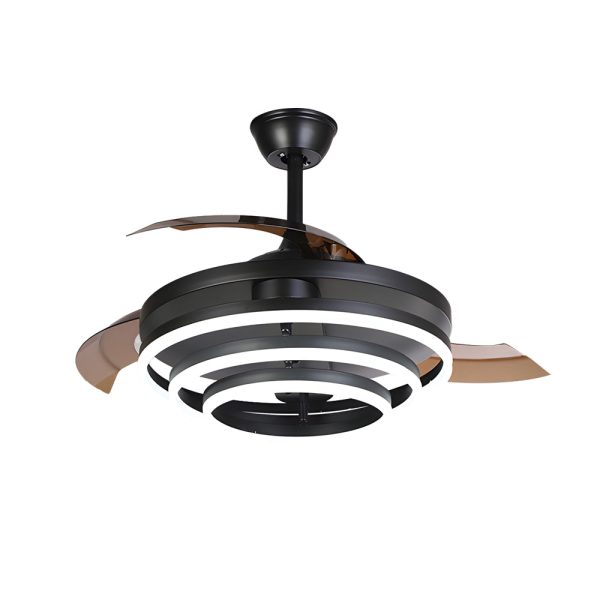 Modern 41" Retractable Ceiling Fan with LED Lights and Remote Control - Image 9