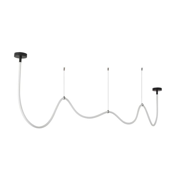 Modern Minimalist LED Silicone Rope Pendant Chandelier - Image 6