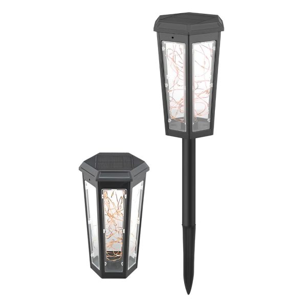 2Pcs Hexagonal Waterproof LED Motion Sensor Outdoor Solar Lawn Lights - Image 10